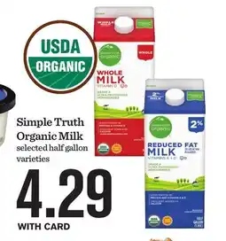 Mariano's Simple Truth Organic Milk offer
