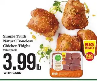 Mariano's Simple Truth Natural Boneless Chicken Thighs offer