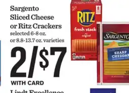 Mariano's Sargento Sliced Cheese or Ritz Crackers offer