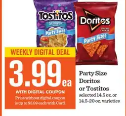 Mariano's Party Size Doritos or Tostitos offer