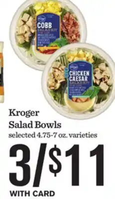 Mariano's Kroger Salad Bowls offer