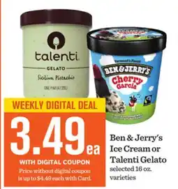 Mariano's Ben & Jerry's Ice Cream or Talenti Gelato offer