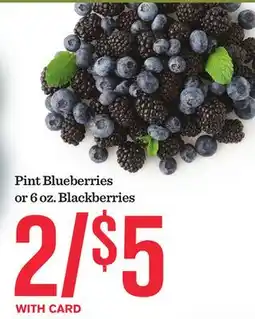 Mariano's Pint Blueberries or 6 oz. Blackberries offer