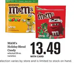 Mariano's M & M' s Holiday Blend Candy offer