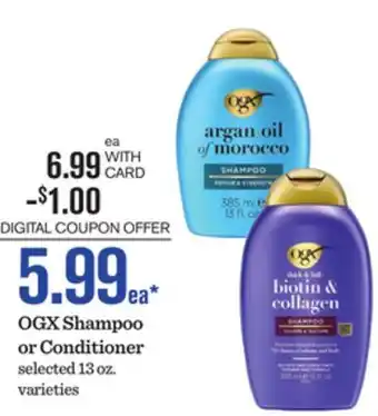 Mariano's OGX Shampoo or Conditioner offer