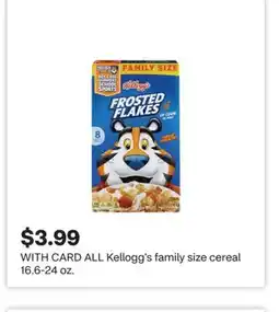 CVS ALL Kellogg's family size cereal offer
