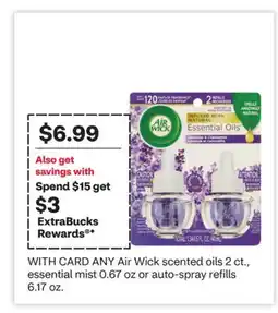 CVS ANY Air Wick scented oils 2 ct., essential mist 0.67 oz or auto-spray refills 6.17 oz offer