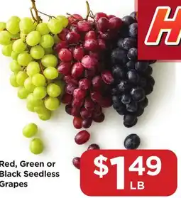 Food 4 Less Red, Green or Black Seedless Grapes offer