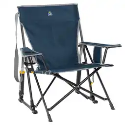 Walmart GCI Outdoor Kickback Rocker Foldable Rocking Camp Chair, Heathered Indigo offer