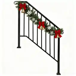 Walmart Zimtown Outdoor Iron Handrail with Powder Coating for 3-4 Steps, Matte Black Finish offer