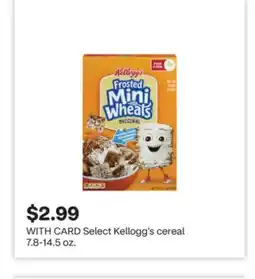 CVS Select Kellogg's cereal 7.8-14.5 oz offer