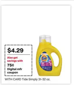 CVS Tide Simply 31-32 oz offer