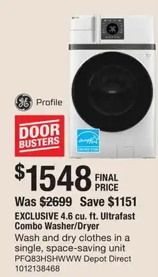 The Home Depot 4.6 cu. ft. Ultrafast Combo Washer/Dryer offer