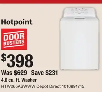 The Home Depot 4.0 cu. ft. Washer offer