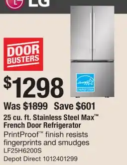 The Home Depot 25 cu. ft. Stainless Steel Max French Door Refrigerator offer