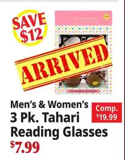 Ocean State Job Lot Men's & Women's 3 Pk. Tahari Reading Glasses offer