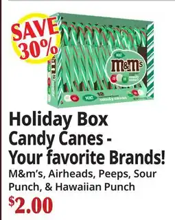 Ocean State Job Lot Holiday Box Candy Canes - Your Favorite Brands! offer