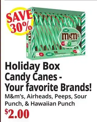 Ocean State Job Lot Holiday Box Candy Canes - Your Favorite Brands! offer