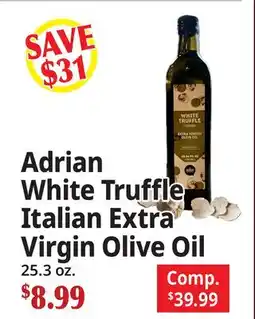 Ocean State Job Lot Adrian White Truffle Italian Extra Virgin Olive Oil offer