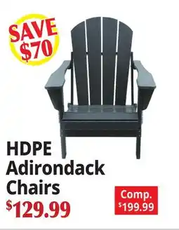 Ocean State Job Lot HDPE Adirondack Chairs offer
