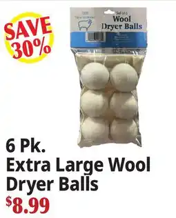 Ocean State Job Lot 6 Pk. Extra Large Wool Dryer Balls offer