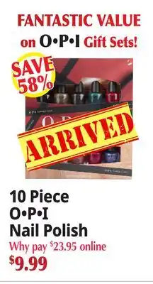 Ocean State Job Lot 10 Piece O•P•I Nail Polish offer