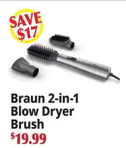 Ocean State Job Lot Braun 2-in-1 Blow Dryer offer