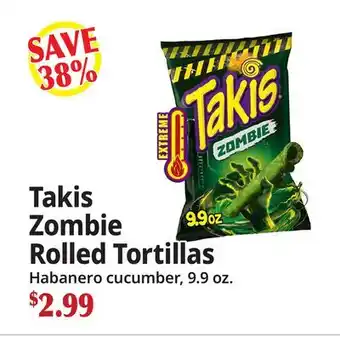 Ocean State Job Lot Takis Zombie Rolled Tortillas offer