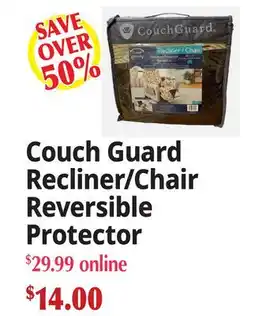 Ocean State Job Lot Couch Guard Recliner/Chair Reversible Protector offer