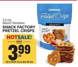 Food Lion Snack Factory Pretzel Crisps offer