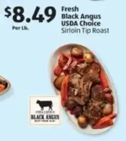 Aldi Fresh Black Angus USDA Choice Sirloin Tip Roast offer