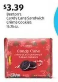 Aldi Benton's Candy Cane Sandwich Crème Cookies offer