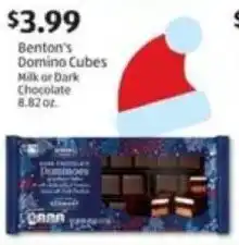 Aldi Benton's Domino Cubes Milk or Dark Chocolate offer