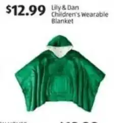 Aldi Lily & Dan Children's Wearable Blanket offer