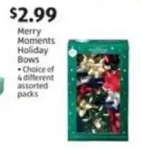 Aldi Merry Moments Holiday Bows offer