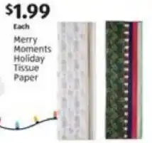 Aldi Merry Moments Holiday Tissue Paper offer