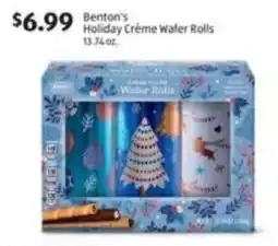 Aldi Benton'sHoliday Crème Wafer Rolls offer