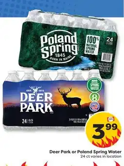 Weis Markets Deer Park or Poland Spring Water offer