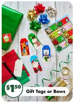 Dollar Tree Gift Tags or Bows offer