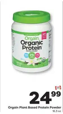Weis Markets Orgain Plant Based Protein Powder offer
