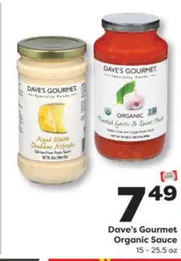 Weis Markets Dave's Gourmet Organic Sauce offer