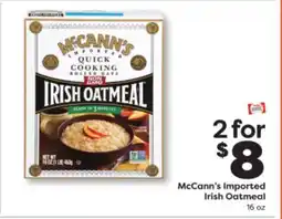 Weis Markets McCann's Imported Irish Oatmeal offer
