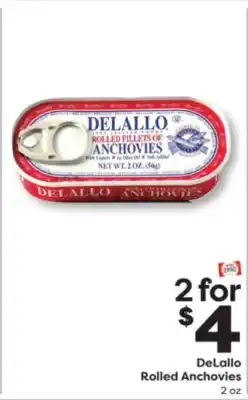Weis Markets DeLallo Rolled Anchovies offer