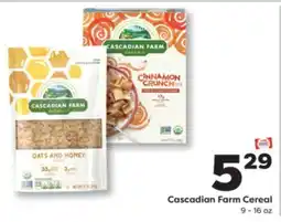 Weis Markets Cascadian Farm Cereal offer