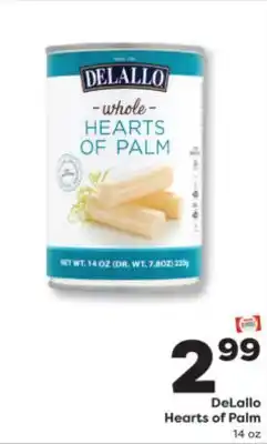 Weis Markets DeLallo Hearts of Palm offer