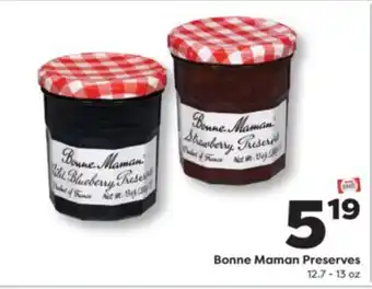 Weis Markets Bonne Maman Preserves offer