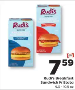 Weis Markets Rudi's Breakfast Sandwich Frittata offer