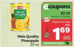 Weis Markets Weis Quality Pineapple offer