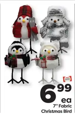 Weis Markets 7 Fabric Christmas Bird offer
