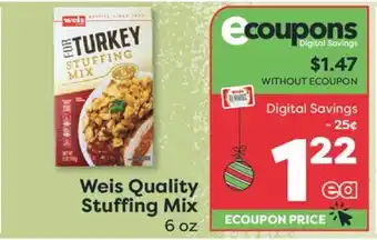 Weis Markets Weis Quality Stuffing Mix offer